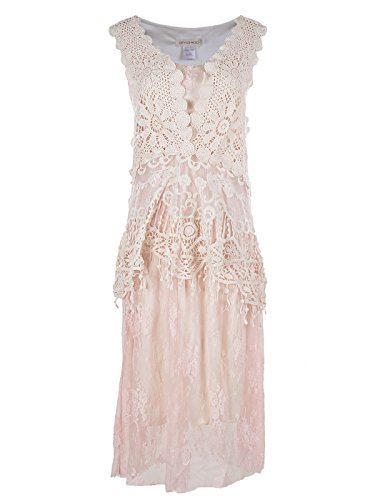 Anna-Kaci Womens Vintage Lace Gatsby 1920s Cocktail Dress with Crochet ...
