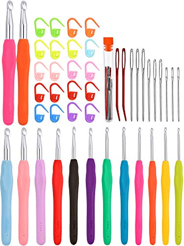 Tatuo Crochet Knitting Set, 45 Pieces Totally, include 14 Pieces ...